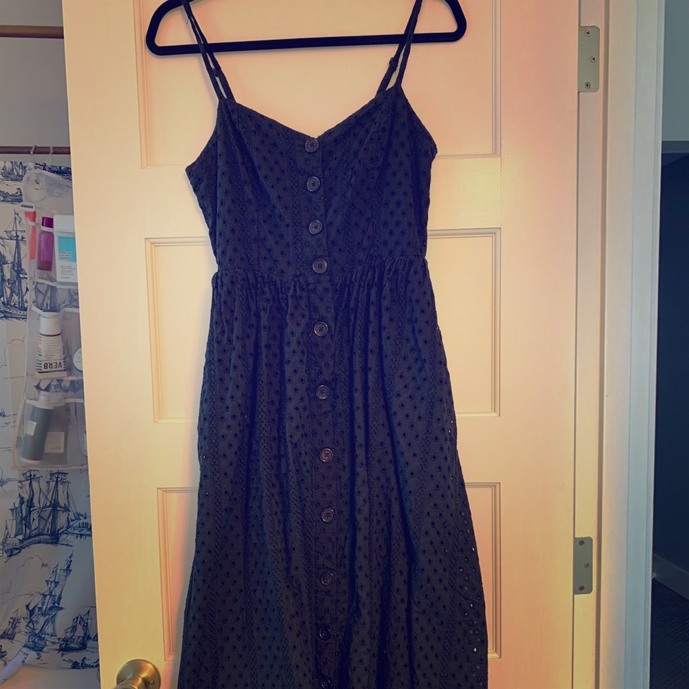 Urban Outfitters black eyelet midi sundress